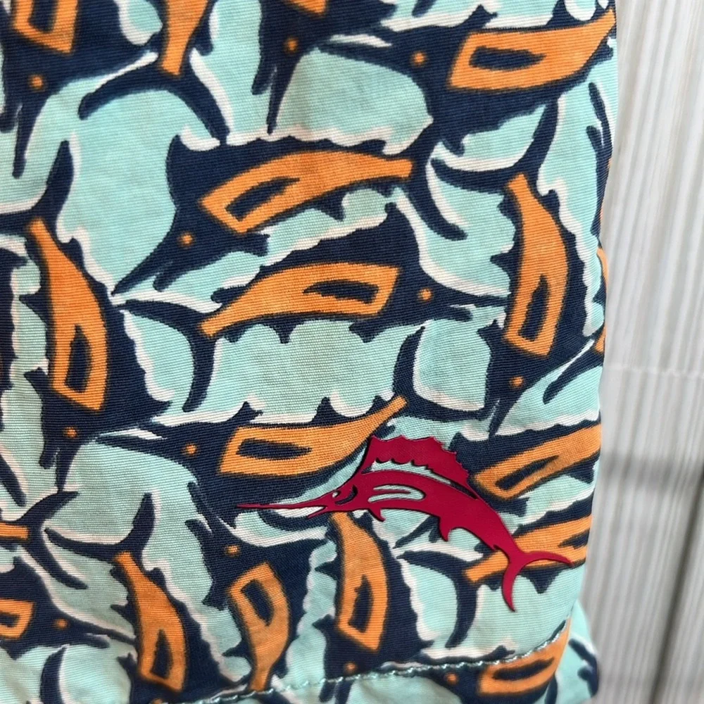 Tommy Bahama Men’s Naples Moorea Marlins Trunks Shorts Orange & Blue‎ Size XXL